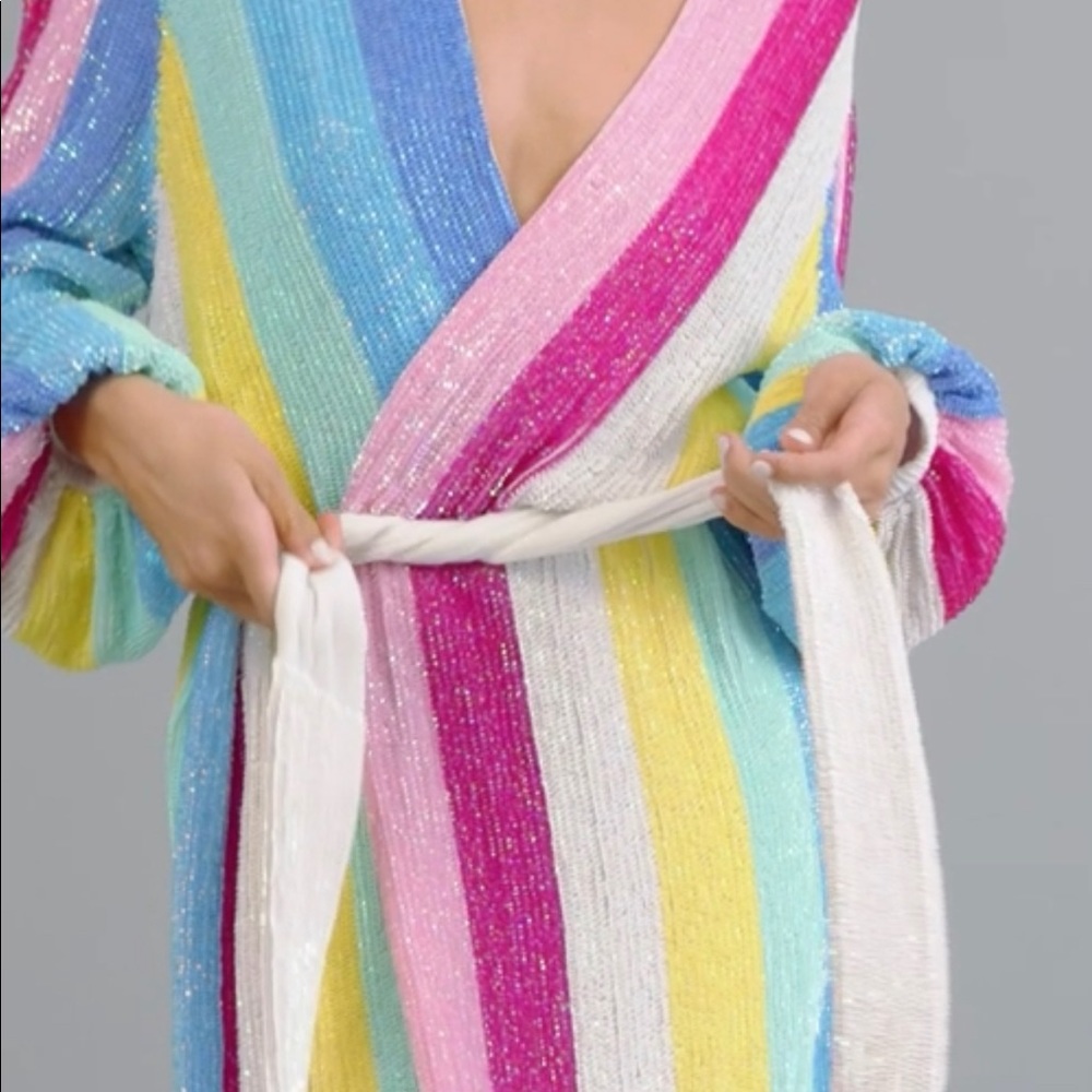 RETROFÊTE Gabrielle Robe UNICORN STRIPE - Picture 13 of 16